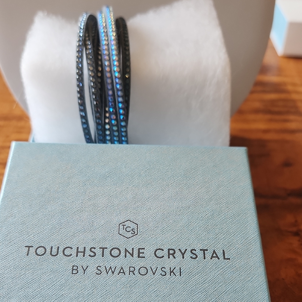 Touchstone Crystal Wrap-Star Denim Blue Bracelet